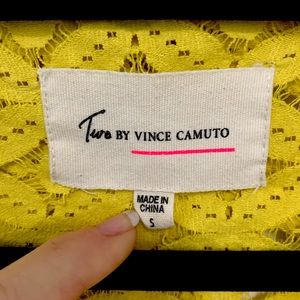 Lace mustardy yellow color coverlet.